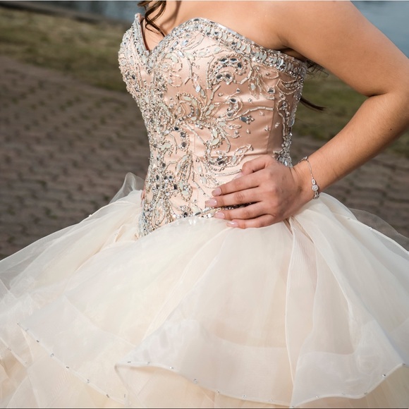 Mori Lee Vizcaya Ruffled Organza Ball Gown - Picture 7 of 8